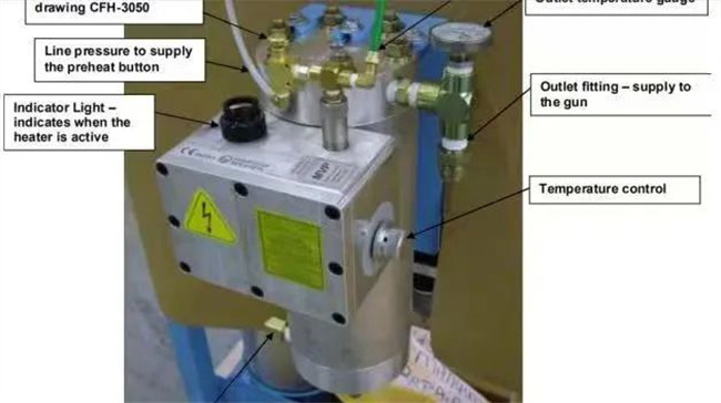 廣東博皓 膠衣噴射設(shè)備的加溫器裝置