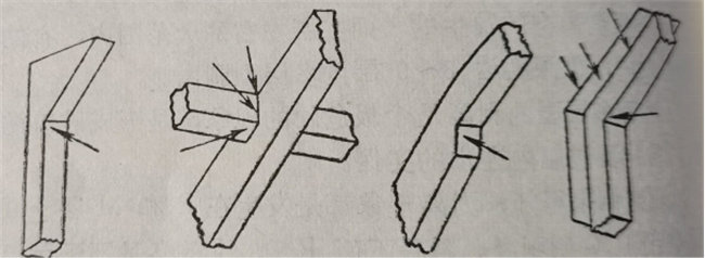 玻璃鋼漁船肋材的破損部位示意圖